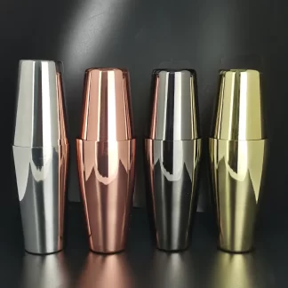 Black/Rose Gold Boston Cocktail Shaker 800/750/600ml with Recipes